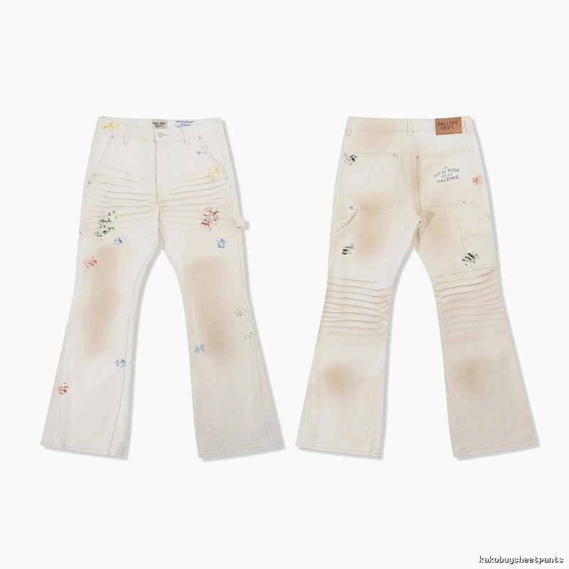 Gallery Dept graffiti-style white jeans