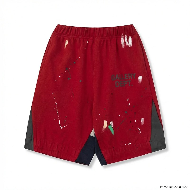 Gallery Dept Red Graffiti Style Shorts
