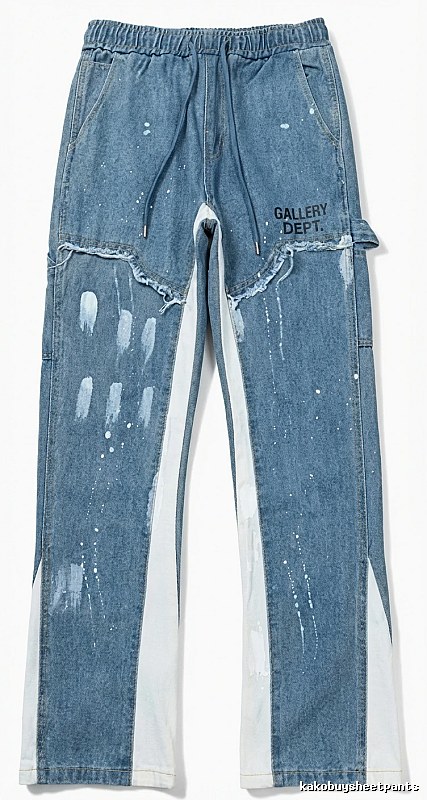 Gallery Dept Ripped Denim Blue Long Pants
