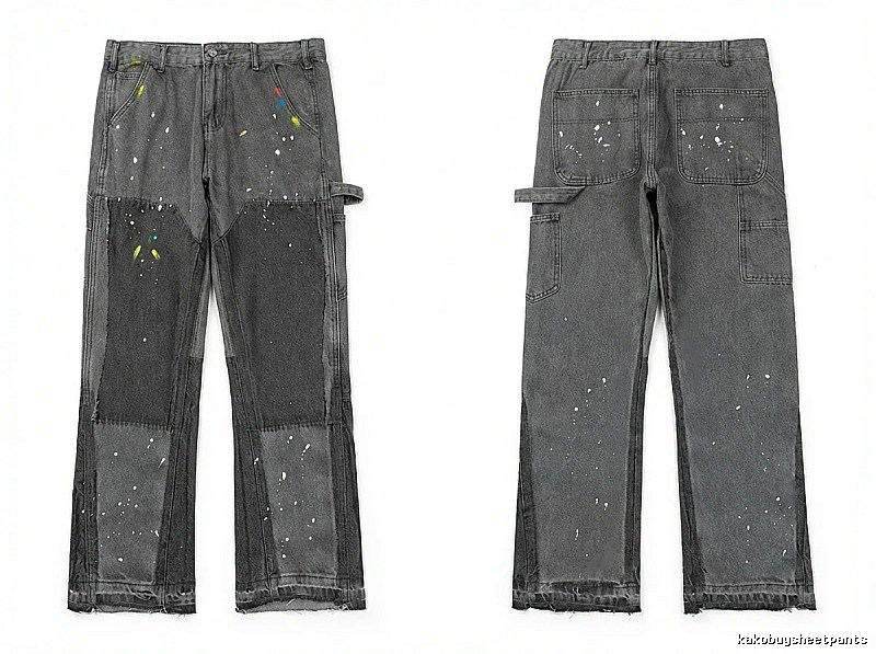 Gallery Dept. Stitched Graffiti Style Grey Pants