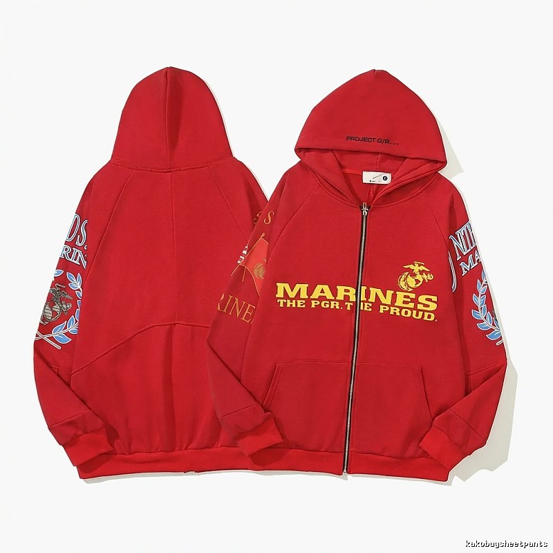 Grailz retro-style red hoodie