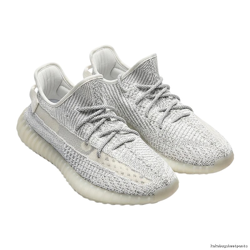 Grey and white casual Yeezy 350 shoes