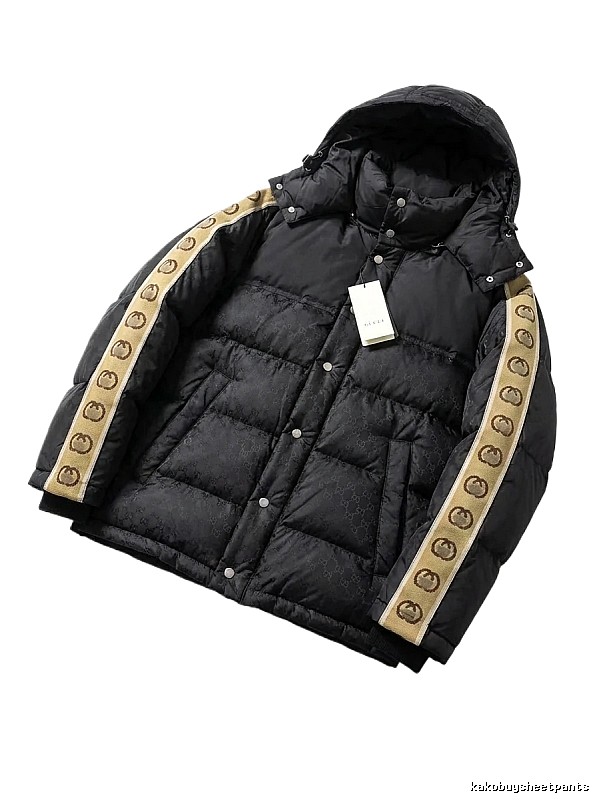 Gucci Double G Print Style Black Down Jacket