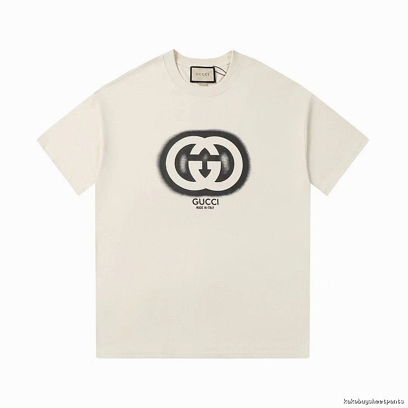 Gucci Double G Print Vintage Style Off-white T-shirt