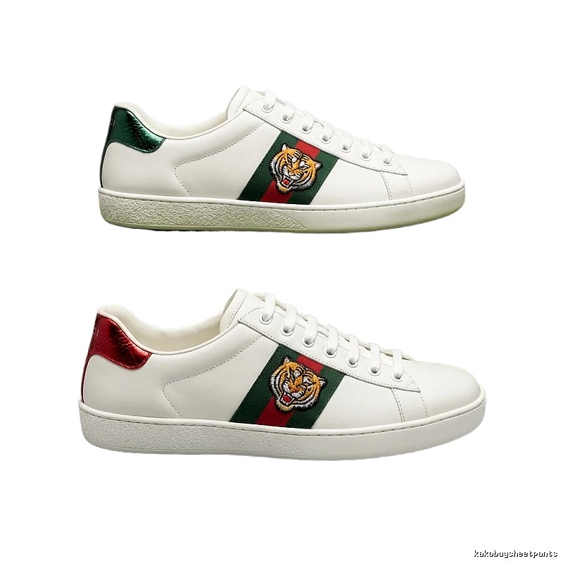 Gucci Tiger Head Retro Style White Shoes