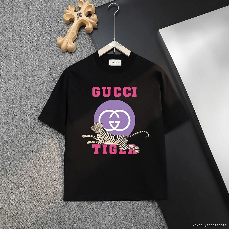 Gucci Tiger Print Trendy Black T-shirt