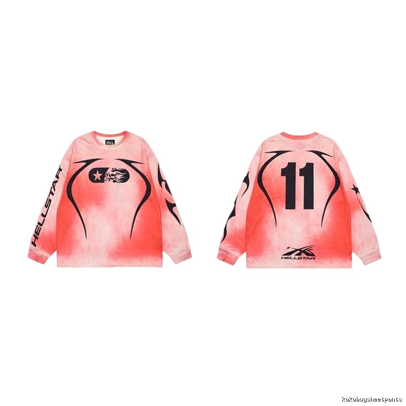 Hellstar 11 Street Style Gradient Pink Long-sleeve T-shirt