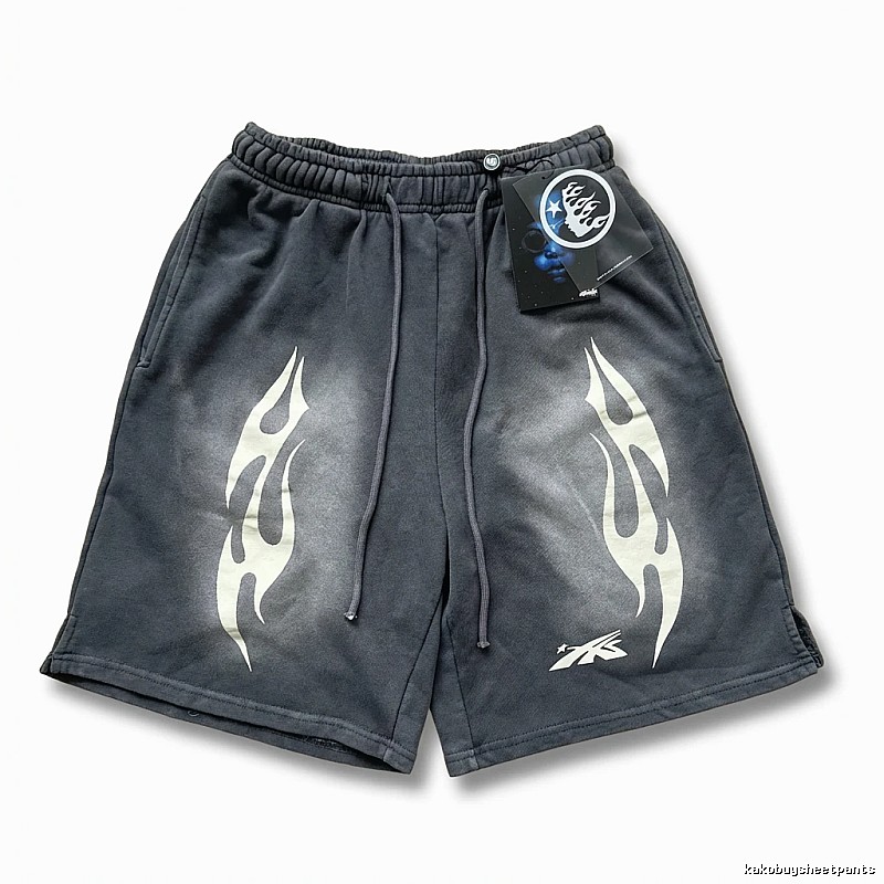 Hellstar Flame Dark Style Shorts