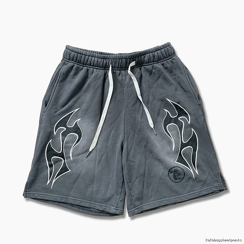 Hellstar Flame Wind Grey Shorts