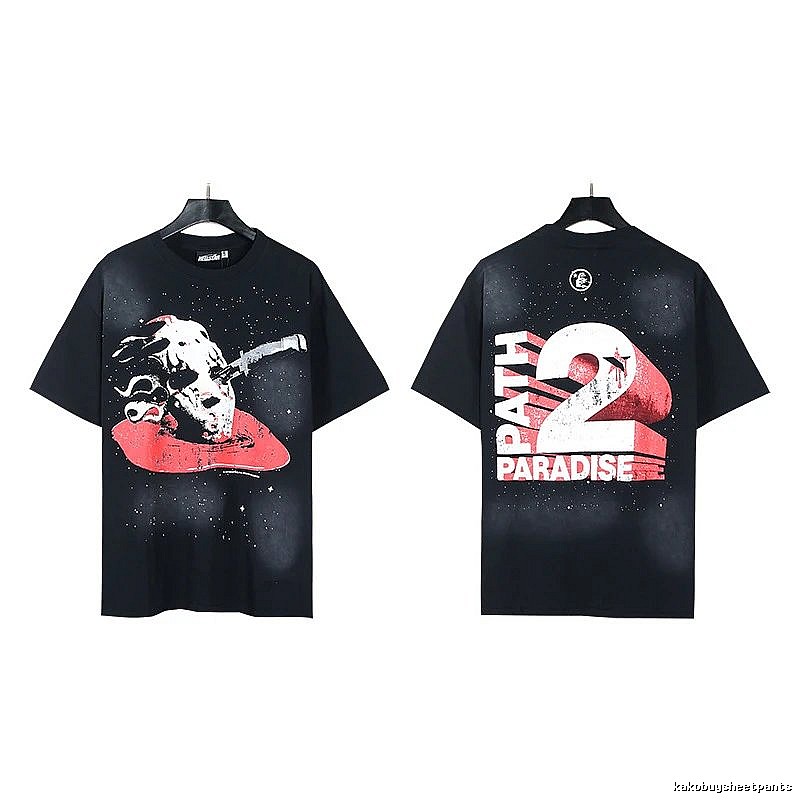 Hellstar Killer Print Street Style Black & Red T-Shirt
