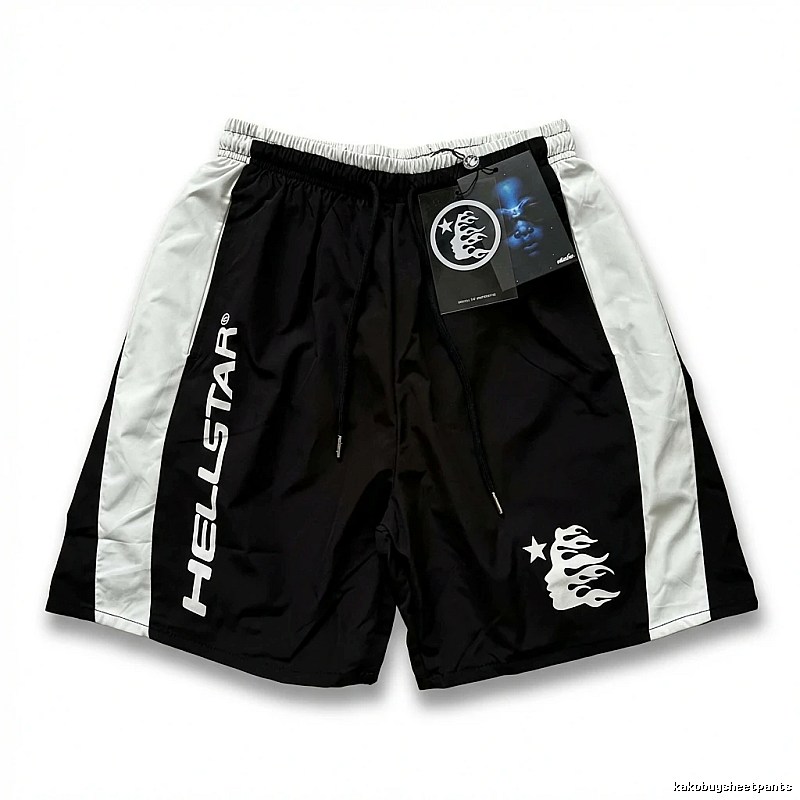 Hellstar Street Style Black and White Shorts