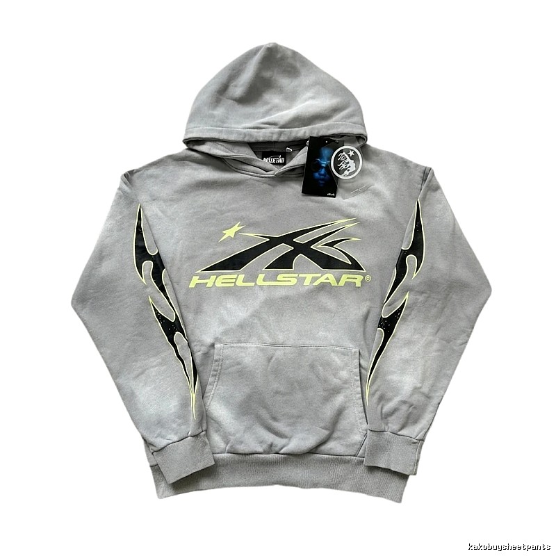 Hellstar trendy and cool style grey hoodie