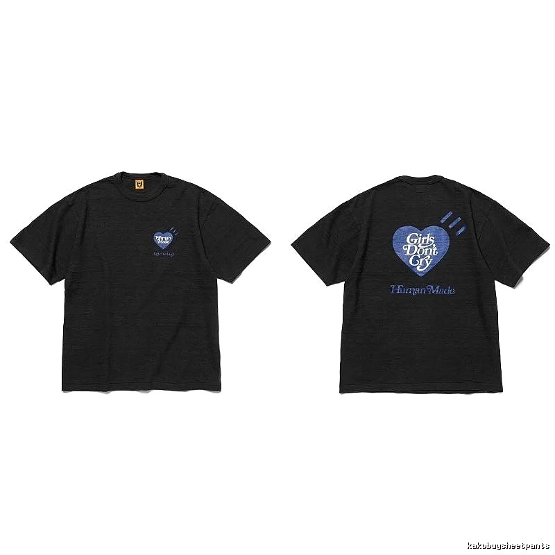 Human Made Sport Heart logo T-shirt Black Green Human for Collection Drops