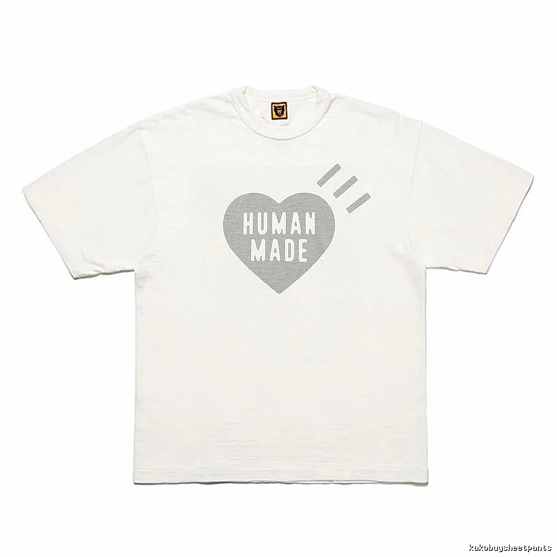 Human Made Statement Heart logo T-shirt Black Green Human for Easy Pairing