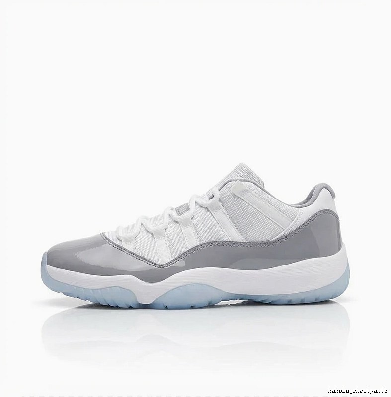 Jordan 11 Low - Top Grey - White Athletic Shoes