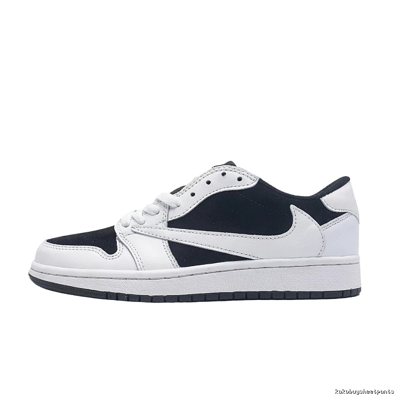 Jordan AJ1 Black and White Trendy Sneakers