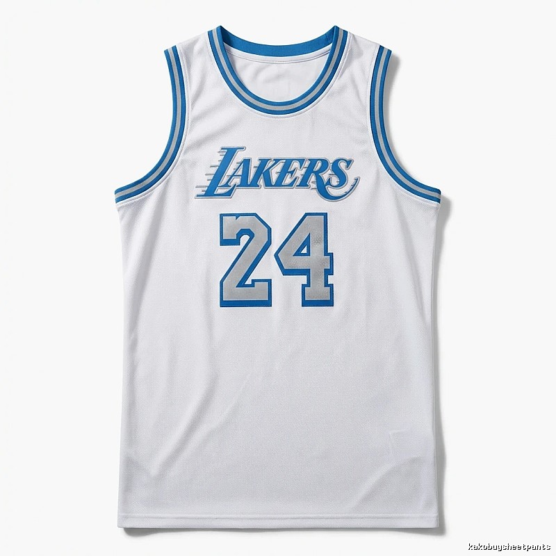 Kobe Lakers retro-style white jersey