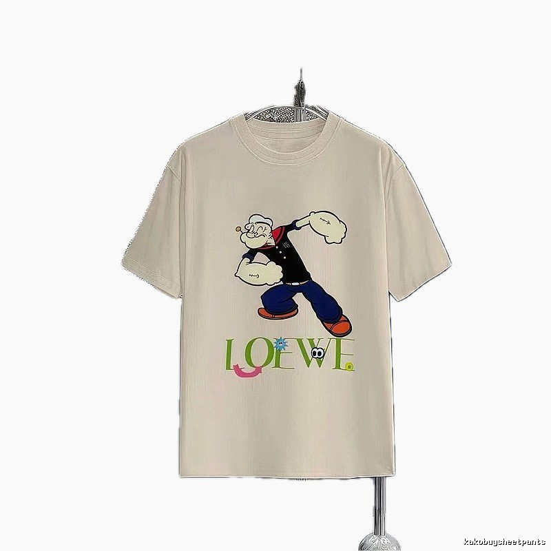 LOEWE x Popeye Co-branded Off-white Casual T-Shirt