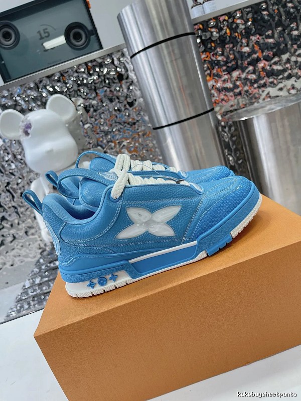 Louis Vuitton Blue Low-top Sneaker with Bright Blue Low-top on Branded for Photo Ready Styling