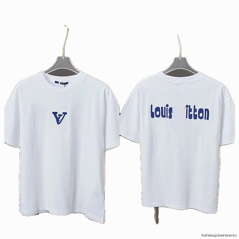 Louis Vuitton Embroidered Trendy Style White Short-sleeve T-shirt