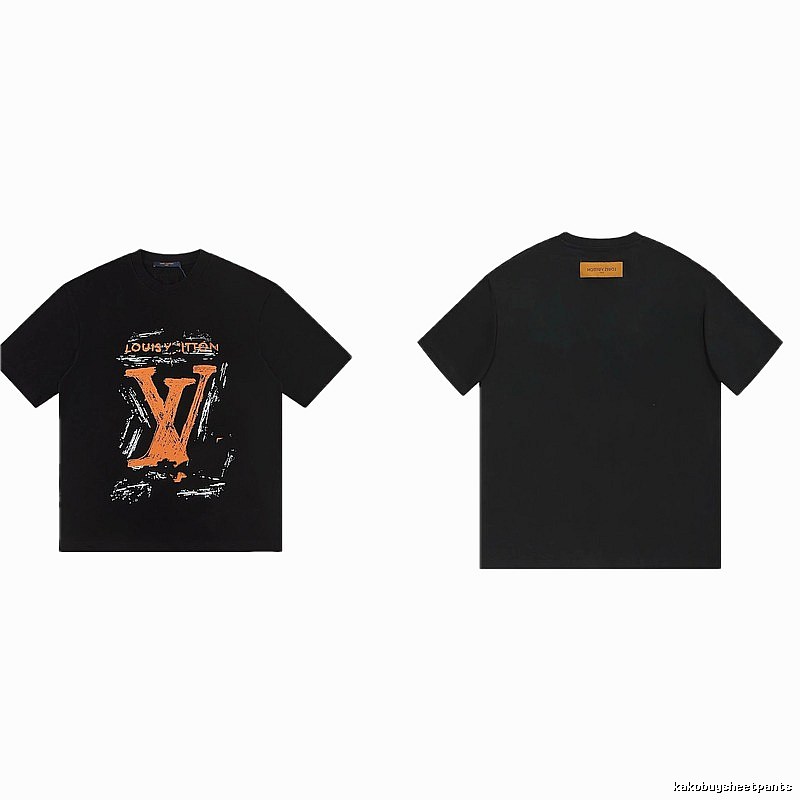 Louis Vuitton Graffiti Street Style Black Short-sleeve T-shirt