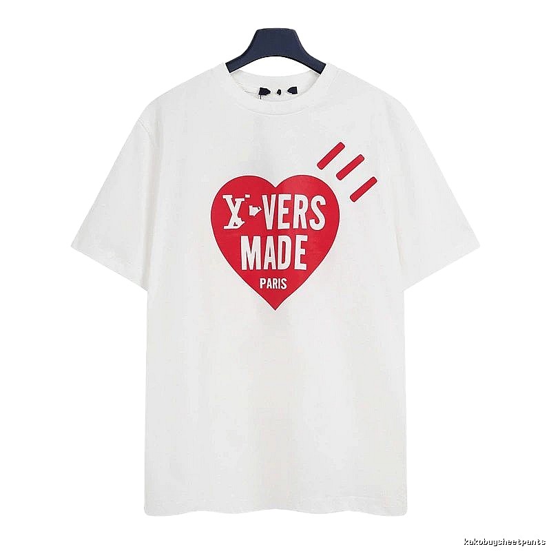 Louis Vuitton Heart Print Trendy Style White T-Shirt