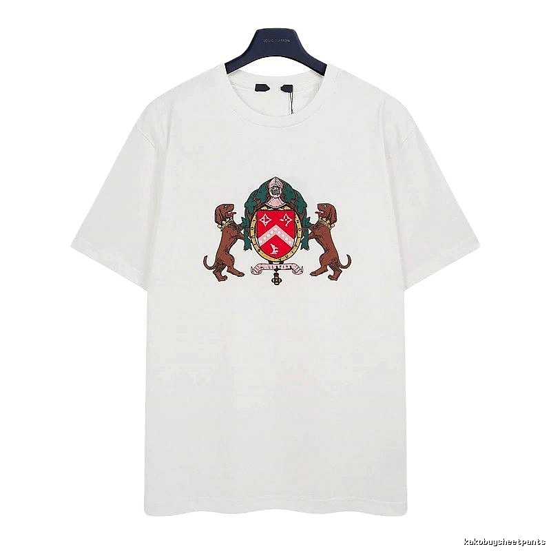 Louis Vuitton Vintage-style Badge White Short-sleeve T-shirt