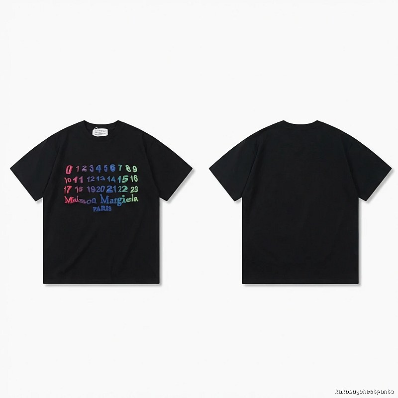 Maison Margiela black T-shirt with digital printing style