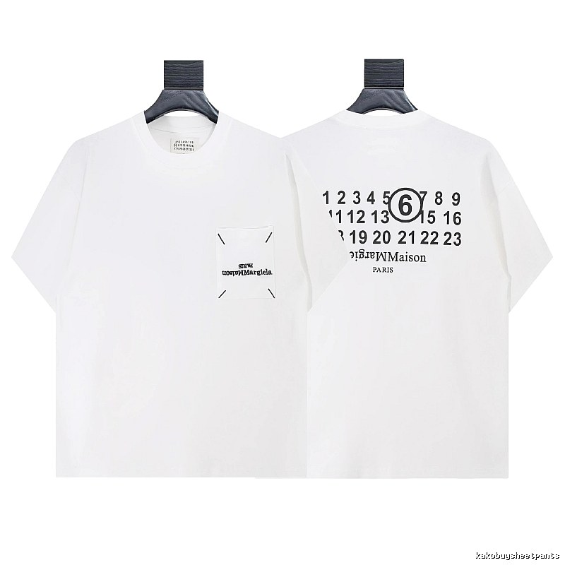 Maison Margiela MM6 Streetwear Brand White Short Sleeve T-shirt