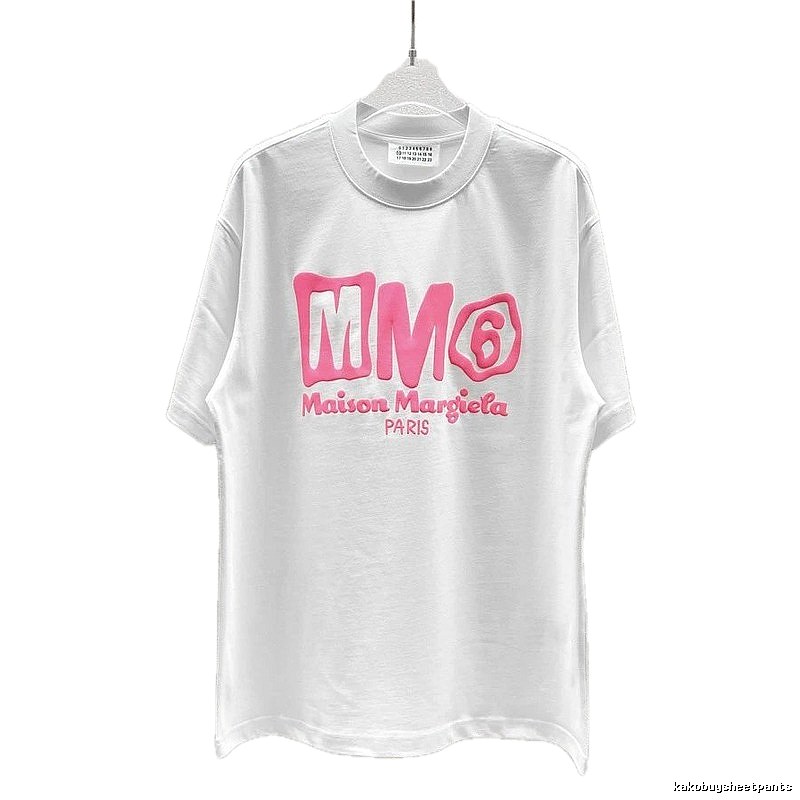 Maison Margiela MM6 Streetwear Brand White Short-sleeve T-shirt