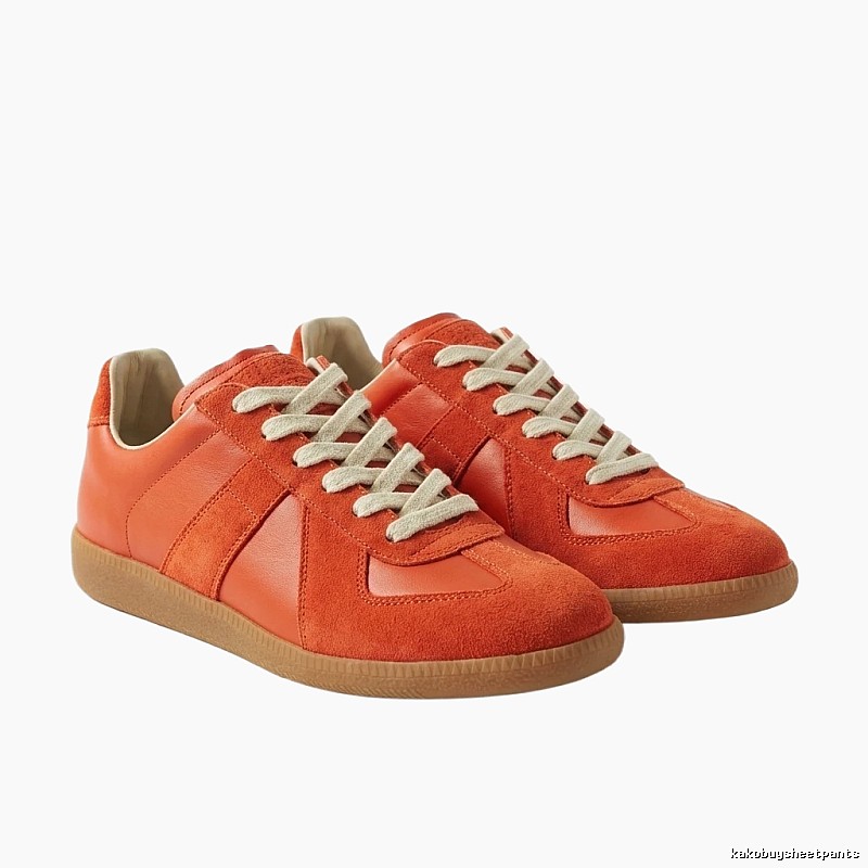 Maison Margiela Orange Retro-Style Sneakers