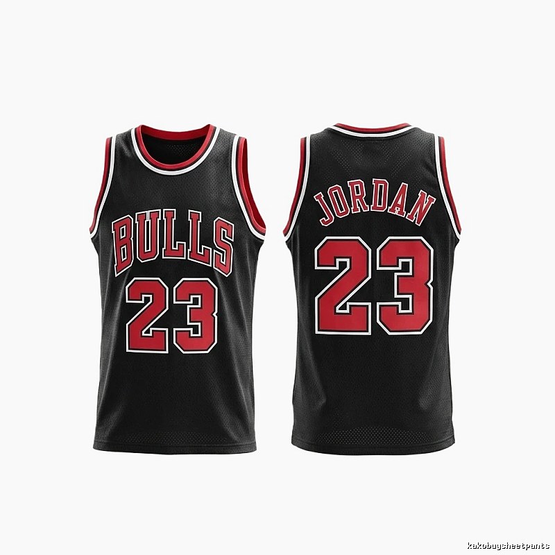 Michael Jordan retro black and red jersey