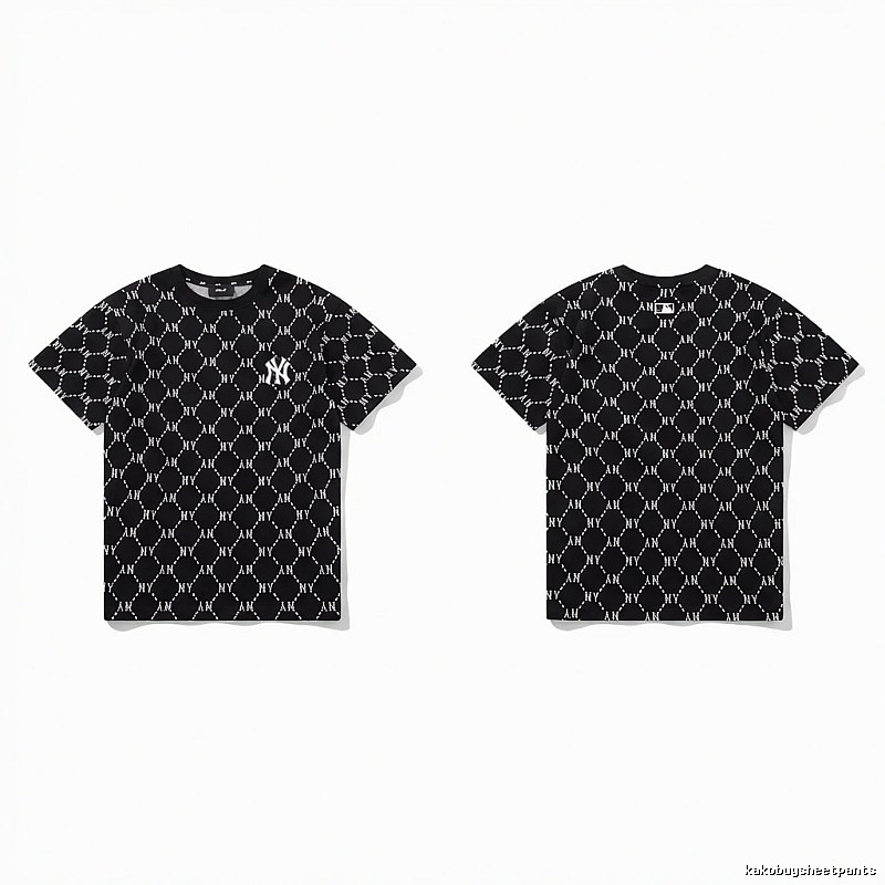 MLB full - print style black T - shirt