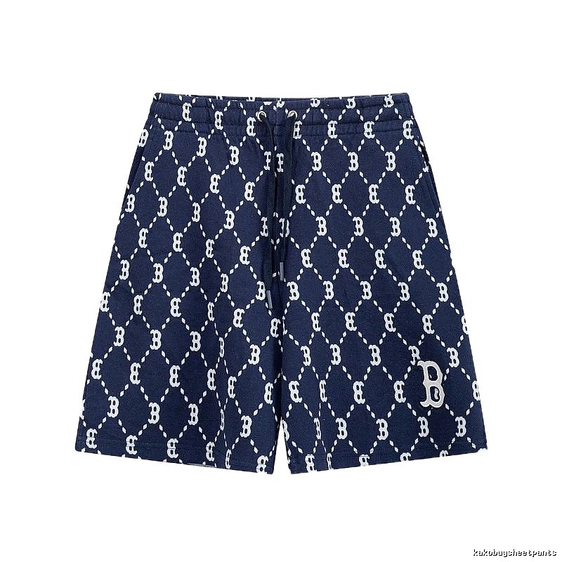MLB full-print style navy blue shorts