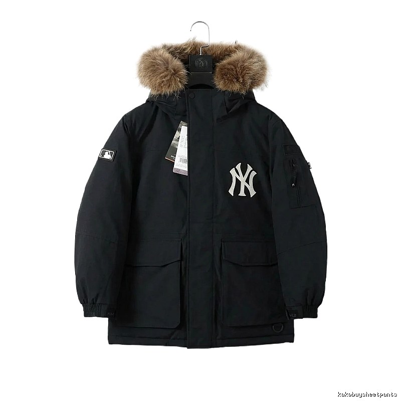 MLB workwear style black down jacket
