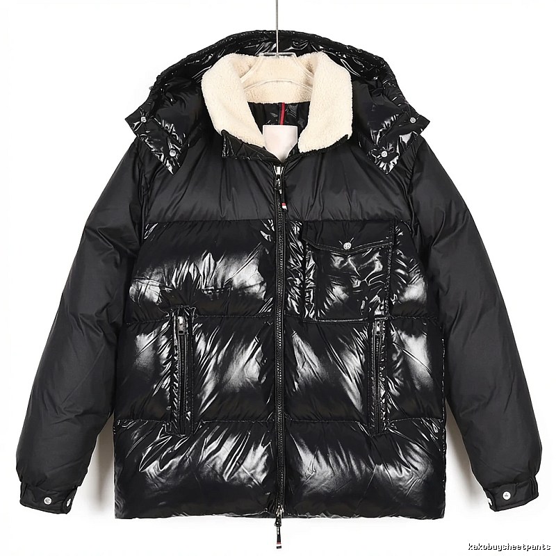 Moncler Glossy and Trendy Black Down Jacket