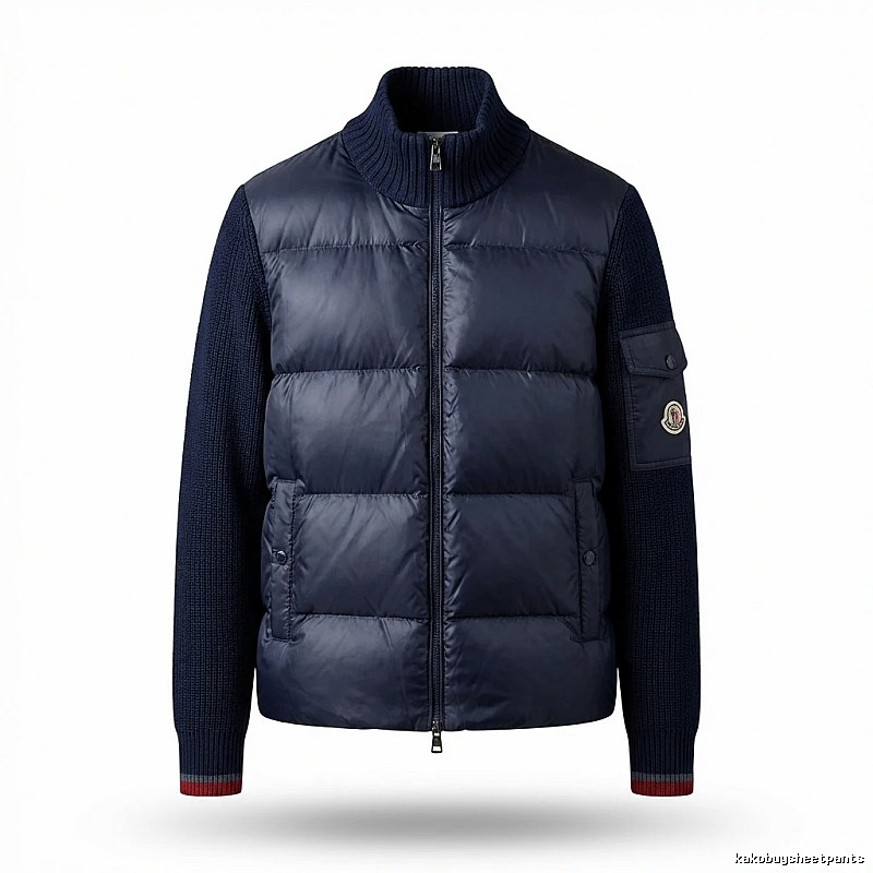 Moncler knitted and spliced down jacket