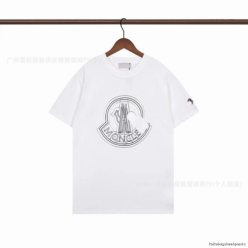 Moncler Large Logo Trendy Style White Short-sleeve T-shirt