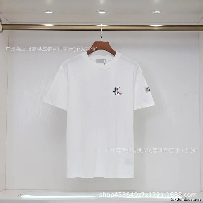 Moncler Logo Minimalist Style White Short-sleeved T-shirt