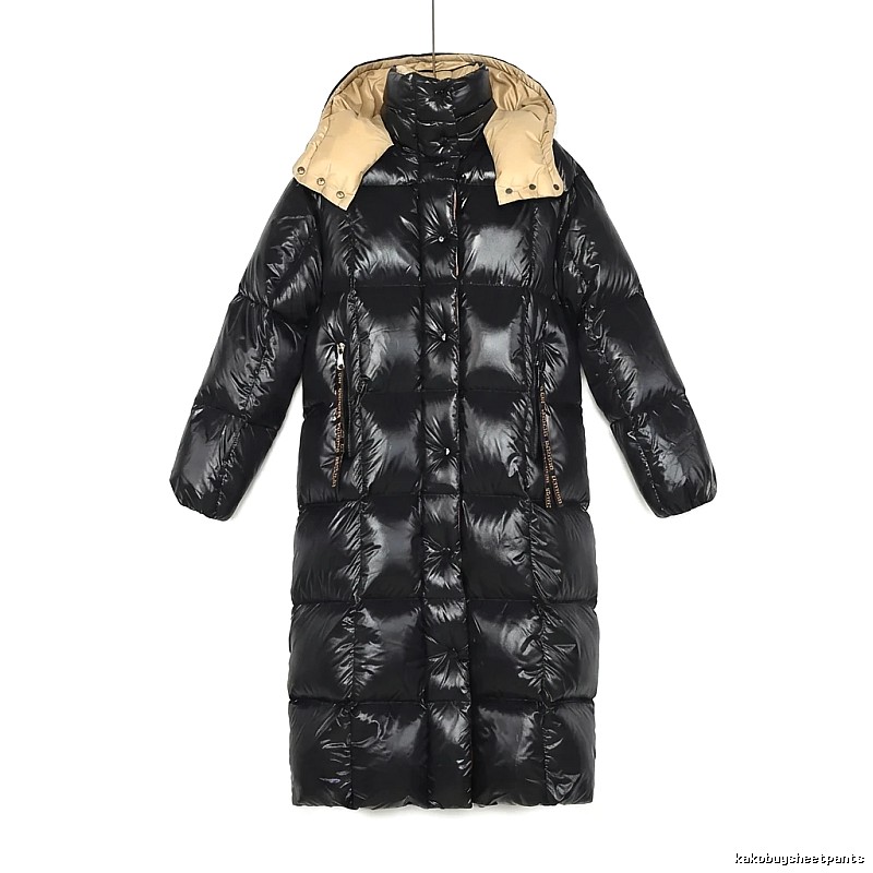 Moncler long black down jacket