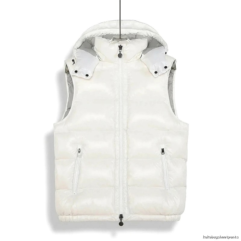 Moncler shiny and fashionable white down vest