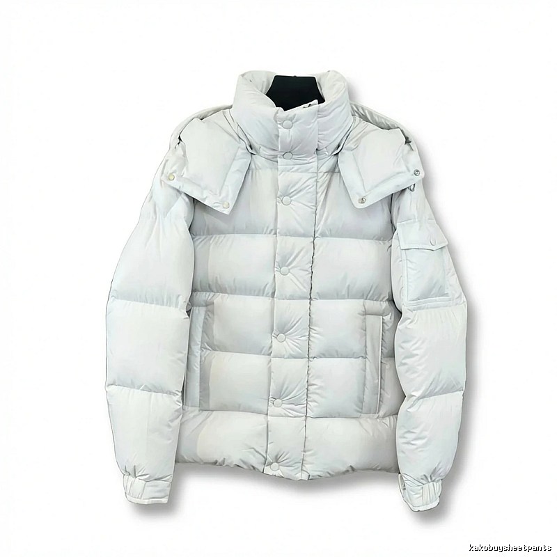 Moncler's classic white down jacket.