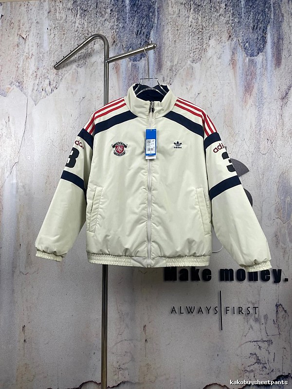 Motorsport Jacket in Cream with striped sleeves - Adidas