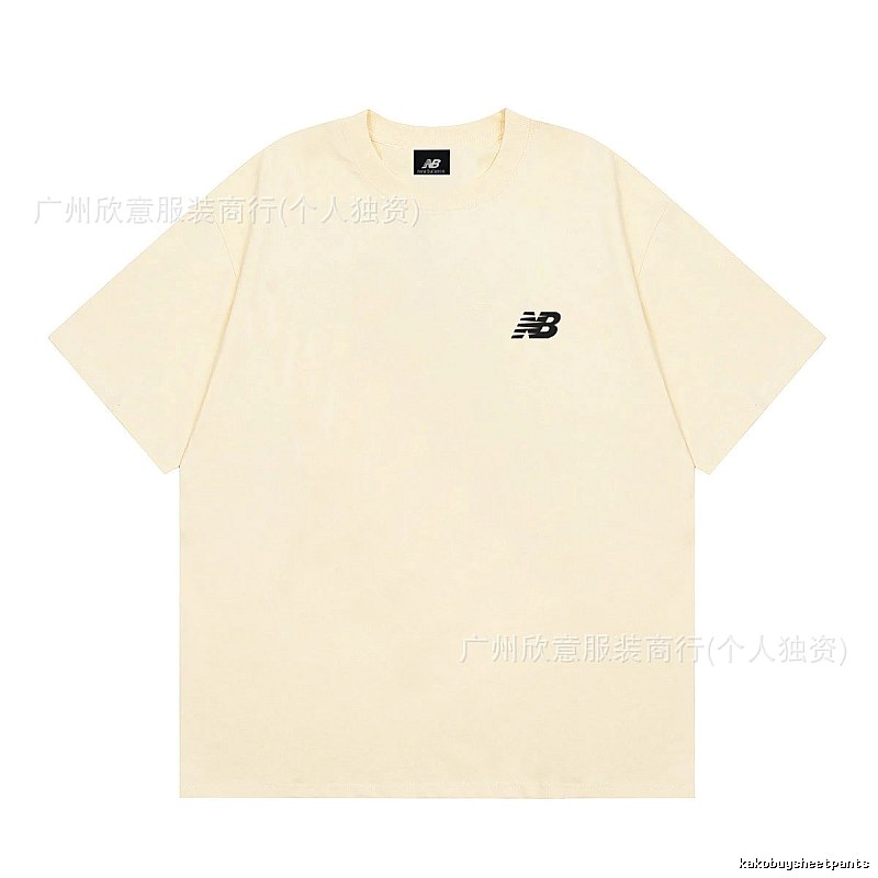 New Balance Casual Minimalist Beige Short-sleeve T-shirt
