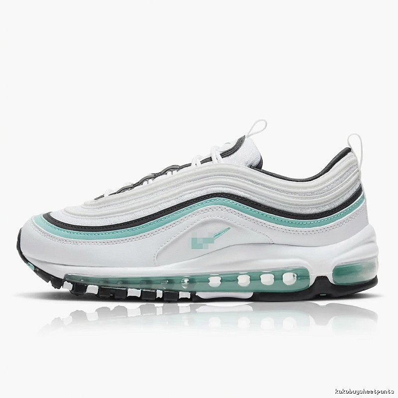 Nike Air Max 97 White and Green Retro Athletic Shoes