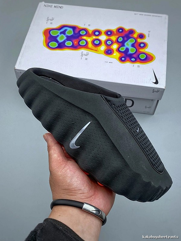 Nike Black Sculpted Openings Foam Mules