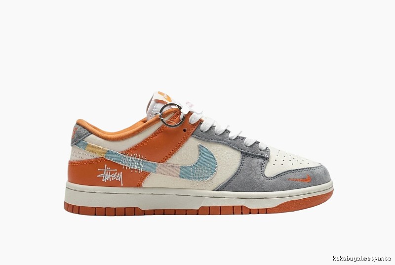 Nike co-branded retro orange and gray sports shoes