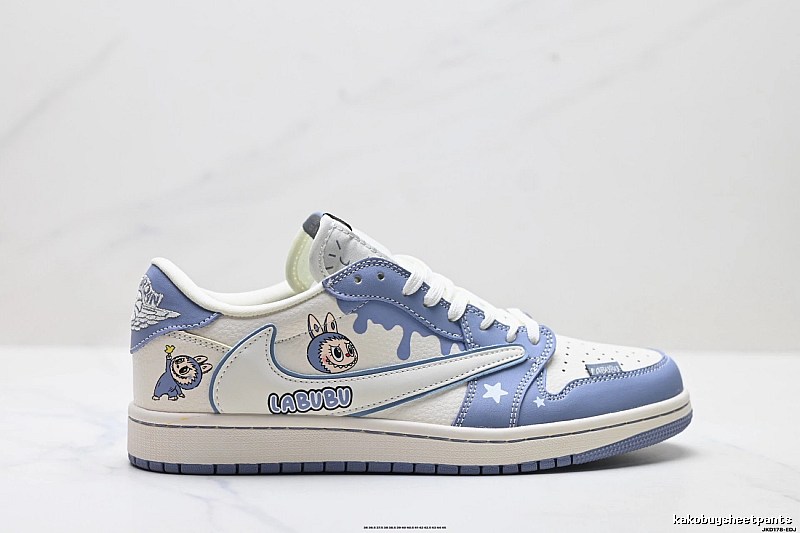 Nike LABUBU Co-branded Blue and White Sports Shoes
