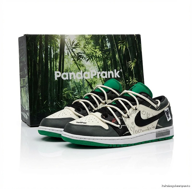 Nike Panda Prank Series Retro Style Gray-Green Shoes