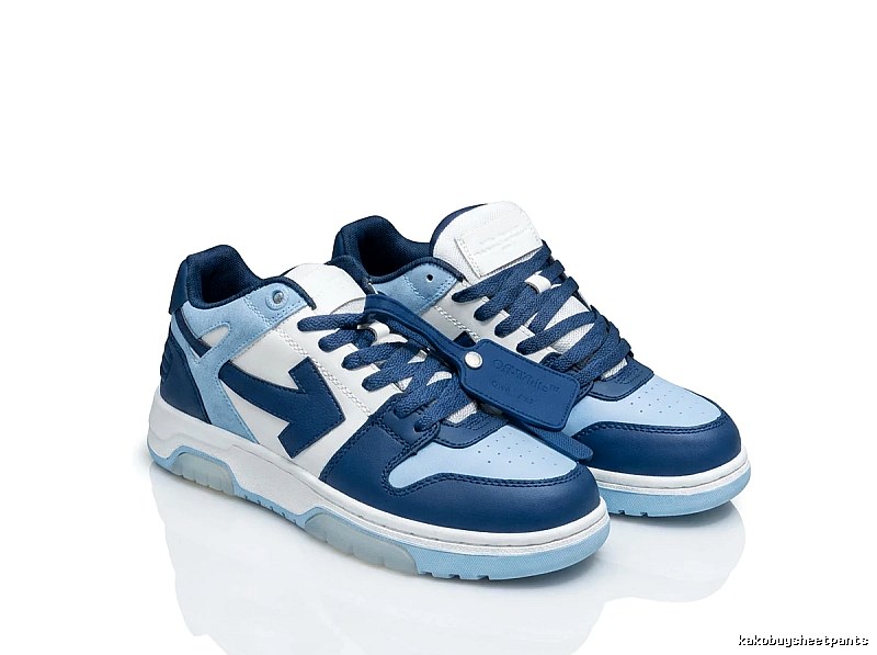 Off-White blue and white color-blocking casual shoes